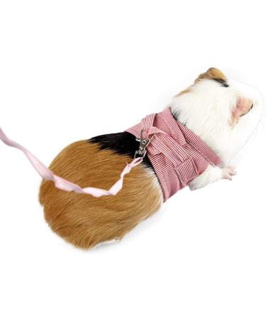 FakeFace Guinea Pigs Safety Harness Soft Adjustable Stripe Pet Outdoor Walking Harness Vest Lead Rope for Rats Hamster Hedgehogs Ferrets Squirrels Small Animal Pet Training or Walking Red - Buy Online on GoSupps.com