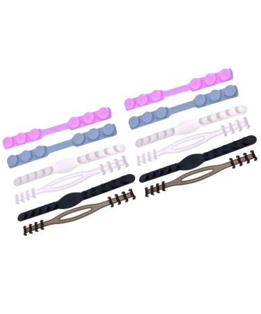 Healeeved 12 pieces disposable mask disposable mask mouth protection ear protective mask extension tape ears accessories mask tape buckle mask rope buckle ear line tab 1 piece (1 Pack) sorted color