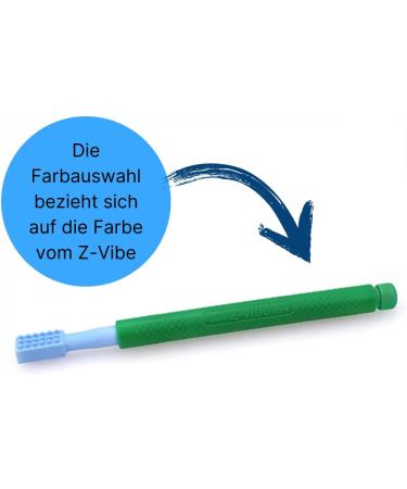 ARK Z-Vibe Vibrator Kit - Plastic with 3 Attachments for Oral Stimulation & Sensory Vocalization | includes ATC Care Instructions - Ideal for Language Support (Green) - Buy Online on GoSupps.com