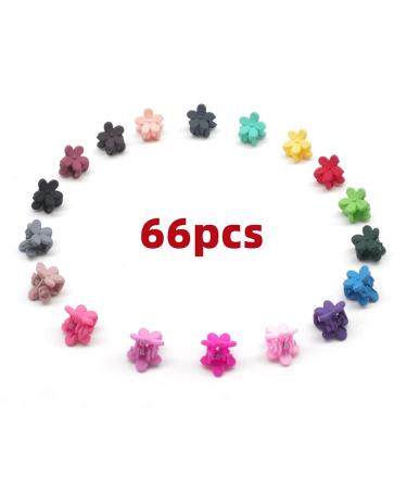 Flower Pattern Mini Hair Claw Clips - 66 pcs Resin Hair Accessories for Girls and Women - Buy Online on GoSupps.com