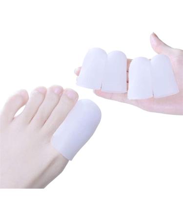 4 Pieces Gel Toe Caps - Silicone Toe Protectors for Blisters Calluses & Pain Relief - Cushioning & Separation for Comfort - Buy Online on GoSupps.com