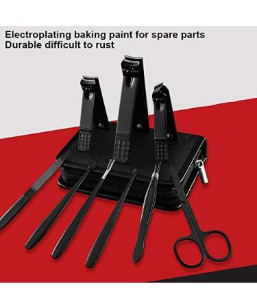 Manicure Set Tools Black Nail Clippers Set Nail Tools Nail Art Tools Clippers Trimmers 9-Piece Stainless Steel Nail Clippers(A) - Buy Online on GoSupps.com