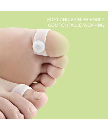 Filfeel Magnetic Toe Rings - 10 Pairs Silicone Weight Loss Patch for Women - Highly Elastic & Soft - Transparent White - Buy Online on GoSupps.com
