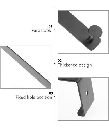 Gadpiparty 2pcs Door Hook Coat Hangers Over The Door Mirror Hooks Coat Hat Hanger Stainless Steel Coat Hook 21x4.5cm Black - Buy Online on GoSupps.com