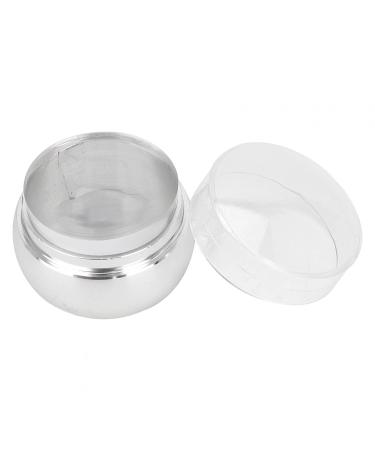 Premium Silver Nail Art Stamper with Lid & Scraper - Perfect for Salons & DIY Enthusiasts | International Shipping Available - Buy Online on GoSupps.com