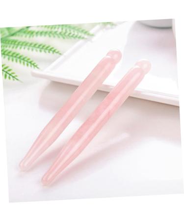 Beavorty Rose Quartz Acupuncture Pen - Crystal Massage Tool for Women | Gua Sha Facial Massager & Body Shaving | Natural Jade Pink 12x1.3cm - Buy Online on GoSupps.com