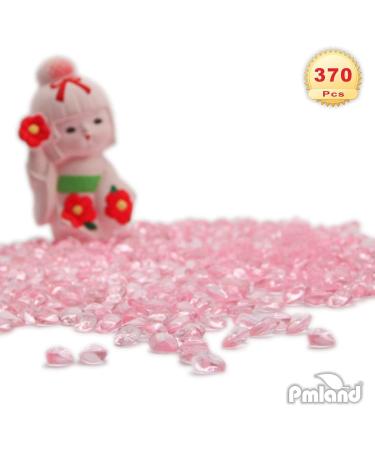 PMLAND 370 PC 16mm Clear Acrylic Stones Table Scattering Wedding Bridal Baby Shower Decorations Soft Pink - Buy Online on GoSupps.com