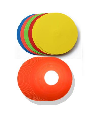 morework 10Pcs 9Anti-Slip Agility Spots Markers for Football Basketball Hockey and Other Sports Speed Agility Training