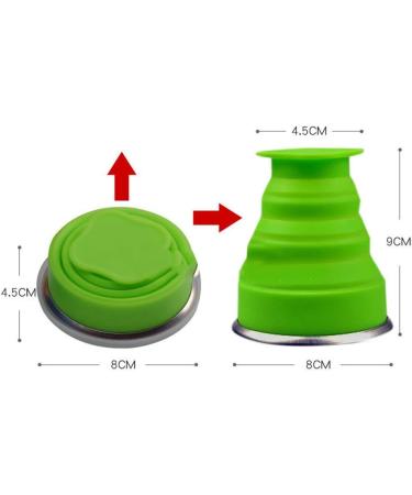 JIELUO 6Pack Collapsible Silicone Travel Water Cup Set with Lid - Reusable & Expandable Drinking Mug for Camping, Hiking, Travel - Buy Online on GoSupps.com