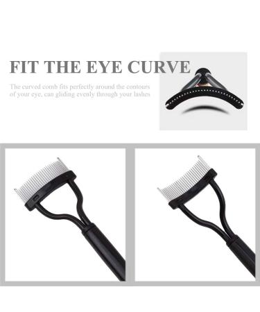 2 PCS Metal Teeth Eyelash Comb & Makeup Mascara Applicator - Curler & Separator Grooming Brushes - Buy Online on GoSupps.com