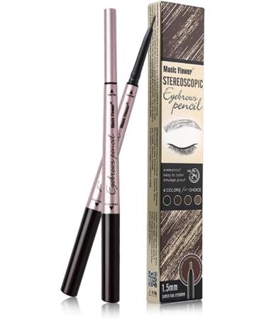 1PC Ultra-fine Waterproof Eyebrow Pen Auto Micro Brow Pencil Double Retractable Brow Pen Eyebrow Definer Pencil Natural Eyes Makeup Applicator Double eyebrow pencil - Buy Online on GoSupps.com