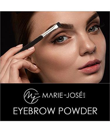 Marie-Jos Dark Brown Eyebrow Powder | Professional Smudge-Proof Makeup with Brush | Water-Repellent | 3g - Buy Online on GoSupps.com