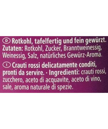 Hengstenberg Mildessa Red Cabbage - Traditional Style 285g | Buy Authentic German Sauerkraut Online - International Shipping Available - Buy Online on GoSupps.com