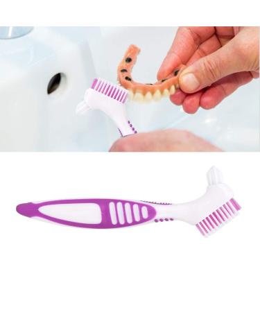 ZJchao Denture Cleaning Brush Set - 2pcs Double-Sided Oral Care Brushes for Effective Household Cleaning - Buy Online on GoSupps.com
