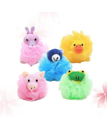 Totority 4pcs Mesh Shower Ball Puff - Exfoliating Bath Sponges for Kids & Adults | Perfect for Bath Time Cleaning & Washing - Buy Online on GoSupps.com