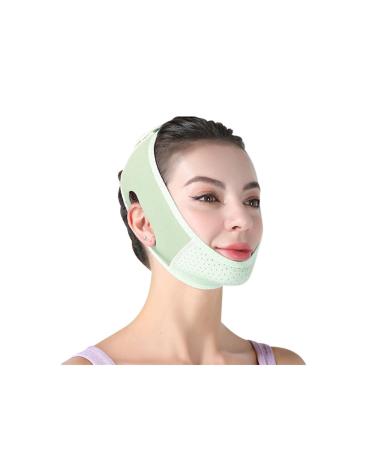 Chin Strap for Female Double Chin Soft V-Line Chin Strap Double Chin Decompressor Mask Strap (Pink) (Green)