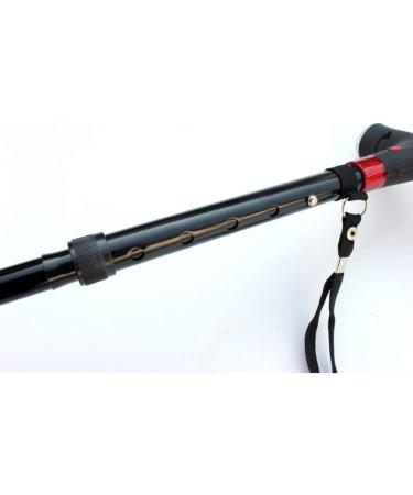 Folding Walking Stick Portable Lightweight Walking Crutch with LED Light Aluminum Alloy Height Adjustable 87-94cm for Father's Day Thanksgiving Interesting - Buy Online on GoSupps.com