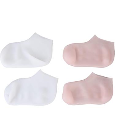 2 Pairs Silicone Moisturizing Socks for Dry Cracked Feet Care Softening Repairing Improve Calluses Dead Skin Hydrate Slick Foot Skin Foot Care Socks Set with High Elasticity - Buy Online on GoSupps.com