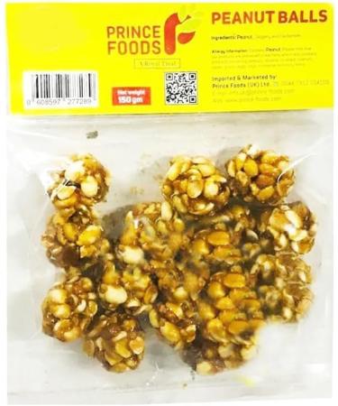 Seelans Superstore Prince Foods Peanut Balls 150G | Peanuts Natural Source of Protein | Nutrient | Dense Food | Indian Origin | Each 150G | Pack Of 2 - Buy Online on GoSupps.com