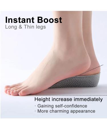 Elfzone Height Increase Insoles - 1.5-Inch - Orthopedic Heel Lifts for Men - 2 Pack Grey - Size 10-12 - Buy Online on GoSupps.com