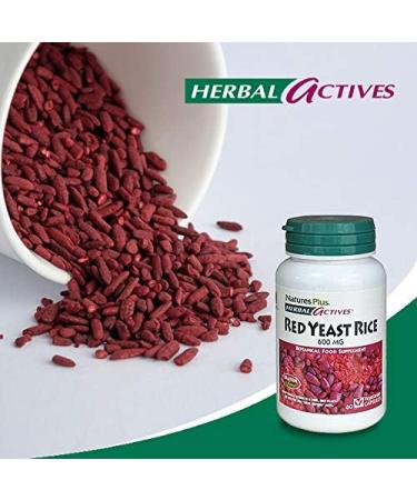 NaturesPlus Red Yeast Rice 600mg Capsules - Cholesterol Support Supplement - Vegan & Gluten-Free - 60 Servings - Buy Online on GoSupps.com