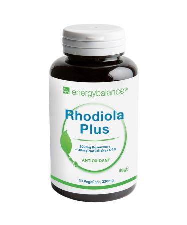 Rose root plus Q10 230mg - Rhodiola Rosea extract - The original - natural rosavine and salidrosides - vegan - without additives - 150 Vegecaps