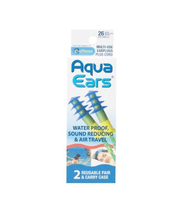 AquaEars Water Proof Earplugs  Swimming  Sound Reducing (4 Pair)