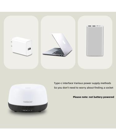 TAIGUCAT Mini Essential Oil Diffuser 300ml with Remote Control | Aromatherapy Electric Air Diffuser | USB-C Power Cord | 7 LED Color Changing | Deep Wood Grain | Ideal for Small Room and Bedroom - Buy Online on GoSupps.com