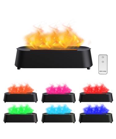 Dasiautoem flames aroma diffuser upgrade 7 colors light essential oils aroma diffuse with 7 flames effect aromatherapy humidifier humidifier 7 led for children bedroom yoga office - Buy Online on GoSupps.com