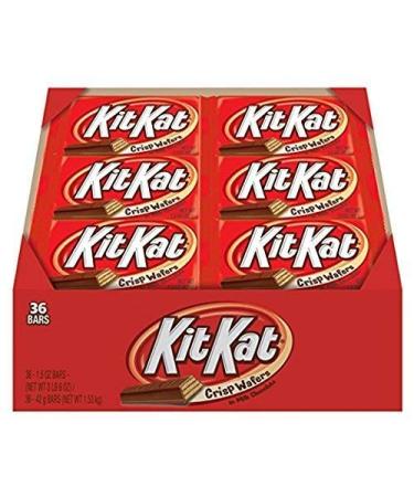 KIT KAT Milk Chocolate Wafer Candy 36 Count Pack - Individually Wrapped 1.5 oz Bars - Buy Online on GoSupps.com