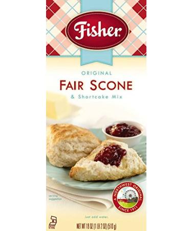 Fisher Original Fair Scone & Shortcake Mix 18 OZ (Pack of 6) - Delicious Fair Scone Mix, 1.12 Pound (Pack of 6) - Buy Online on GoSupps.com
