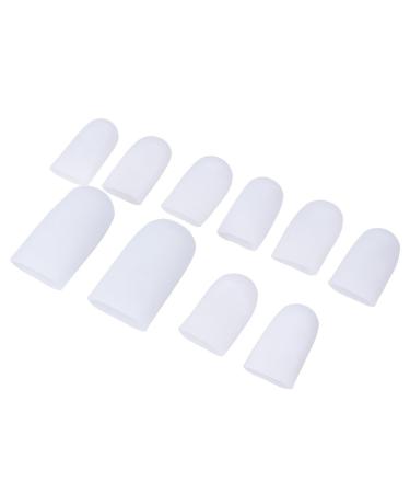 ULTNICE Toe Cap Silicone Toe Protector Gel Toe Sleeves Bunion Cover for Corn Blister Pain Relief 5 Pairs