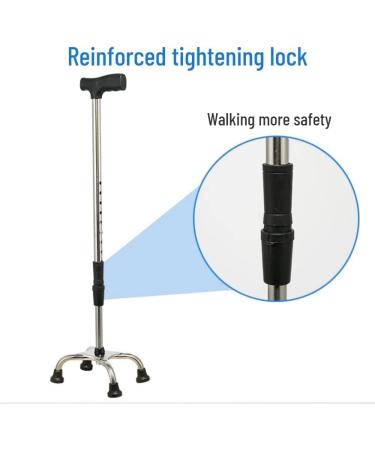 Walking Crutches Elderly Walking Stick Multifunction Adjustable Walking Cane with 4-pronged Base Extra Stability Anti-Slip Crutch for Men & Women Lightweight Walking Aid Independence S 4-leg Crutch - Buy Online on GoSupps.com