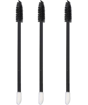 Eyelash Brush Disposable Eye Lash Brush Double Ended 11.7cm Length Rounded Beveled Brush Soft for Eyebrow (Black) - Buy Online on GoSupps.com