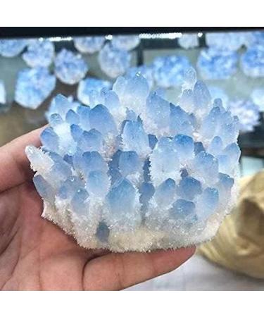 Room Decoration 1pc 350g-500g Blue White Crystal Cluster Natural Quartz Cluster Samples Crystal Stone for Home Collecction - Buy Online on GoSupps.com