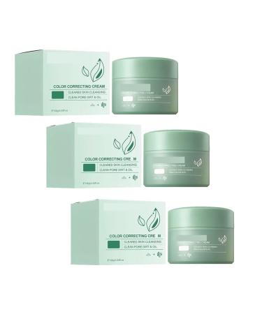 Color Correcting Treatment Cream Featuring An Ultra-lightweight Serum-like Texture This Powerful Formula Instantly Neutralizes Redness And Reveals A Luminous Glowing Complexion. (Color : 3Count (P 3Count (Pack of 3)