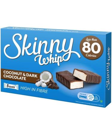Skiny Whip Coconut & Dark Chocolate Bars 5 Pack - High In Fibre Affordable And Less Than 80 Calories Per Bar Indulge In These Tasty Treats Guilt Free - Pack of 10 - Buy Online on GoSupps.com