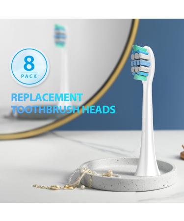 NEDIFON 8 Pack Toothbrush Replacement Heads for Philips Sonicare Electric Brush - Compatible with 4100 5100 6100 HX9023 G2 - Buy Online on GoSupps.com