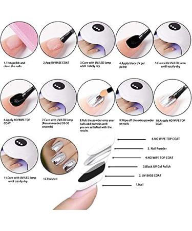 LEDSUUEI Upgrade Rose Gold Chrome Nail Powder Super Mirror Effect Metallic Nail Art Pigment Powder Set Shiny Nail Glitter Chrome Powder with Magic Mirror Effect for Nail Art Design Decoration B-Chrome - Buy Online on GoSupps.com