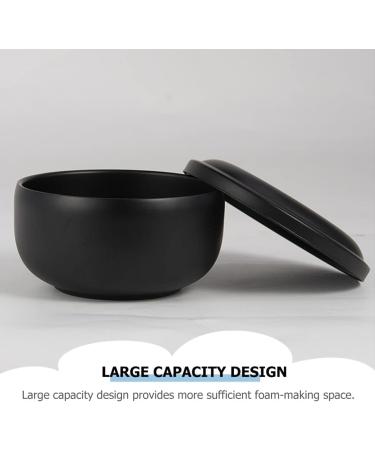 Beaupretty Stainless Steel Shaving Bowl with Lid - Deep Size Shaver Razor Cup for Men - Heat Insulation Barber Home Shave Soap Dish - Black - Buy Online on GoSupps.com