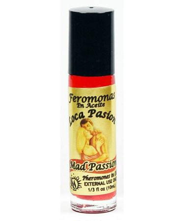 1 PIECE BRYBRADAN MAD PASSION/LOCA PASION PHEROMONE OIL 1/3 OZ 10ML ROLL ON BOTTLE MAD PASSION 1