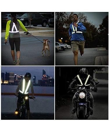 Sawnzc 2Pack High Visible Reflective Running Vest Set for Safety | Adjustable Gear for Night Outdoor Running, Cycling, Motorcycle, Dog Walk, Jogging - Green-Orange - Buy Online on GoSupps.com