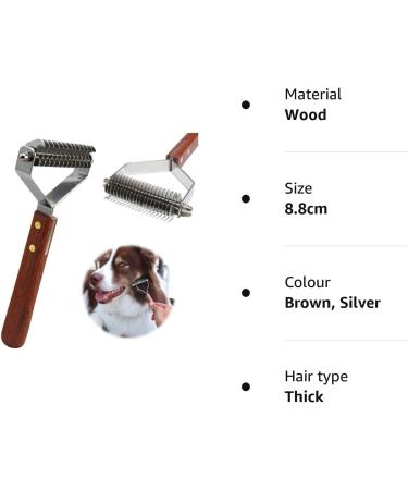 AIDIYA Coat King Rake 14-Blade Rake Pet Undercoat Rake Professional Pet Dematting Comb Grooming Stripping Tool for Dogs and Cats (8.8cm) - Buy Online on GoSupps.com