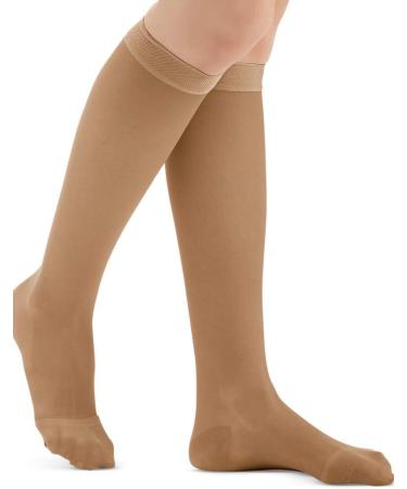 Knee High Compression Stockings Firm 20-30 mmHG Closed Toe - Made in USA Beige XL | Collections Etc - International Shipping Available - Buy Online on GoSupps.com