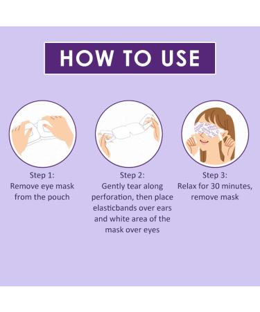 Lavender Heated Eye Mask - 20-Pack for Dark Circles & Dry Eyes | Disposable & Warm Steam Eye Compress - Buy Online on GoSupps.com