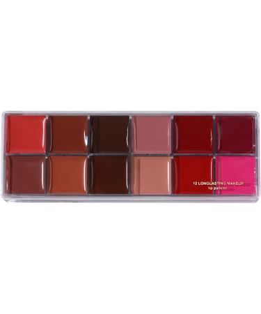 12-Shade Lip Palette - Matte cream lip colors with rich pigment and blendable texture lightweight lipstick set | Cosmetic kit for travel gifts etc. - Buy Online on GoSupps.com
