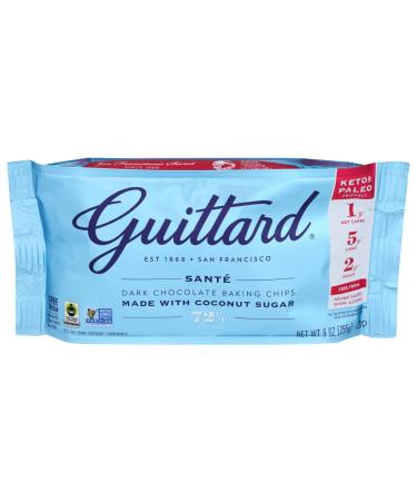 GUITTARD 72% Sante Dark Chocolate Baking Chips, 9 OZ - Buy Online on GoSupps.com