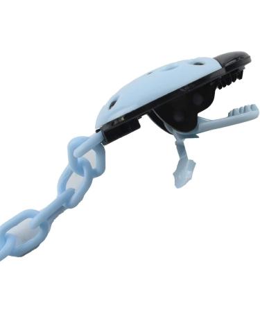 Greattangle Silicone Baby Pacifier & Bite Ring | Quality Toddler Feeding Nipple with Anti-Drop Chain - Blue - Buy Online on GoSupps.com