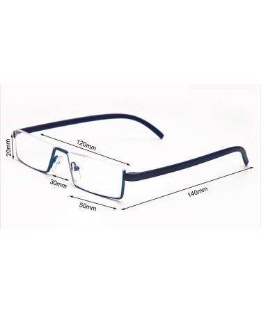 Buy Kokobin Ultra-Light Reading Glasses +2.75 | Stylish Metal Half-Frame with Case for Men & Women - Perfect Visual Aid - Buy Online on GoSupps.com