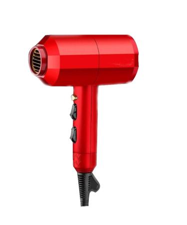 ADITAM Tourmaline Hair Dryer Salon Negative Ionic Hair Blow Dryer Dc Motor Light Weight Low Noise Hair Dryers with Diffuser & Concentrator/Red Double The Comfort